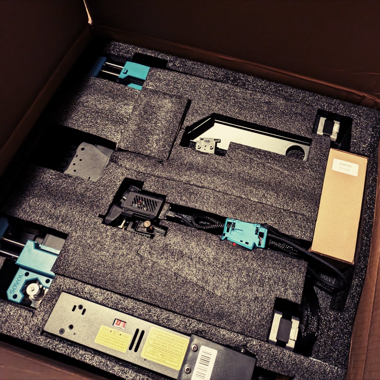 Ein noch nicht montierter 3D-Drucker