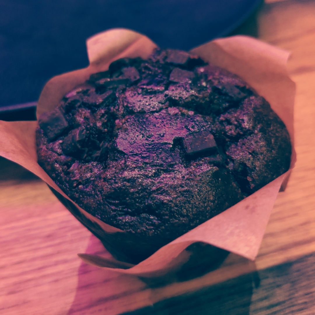 Ein Schokomuffin zum Nachtisch.