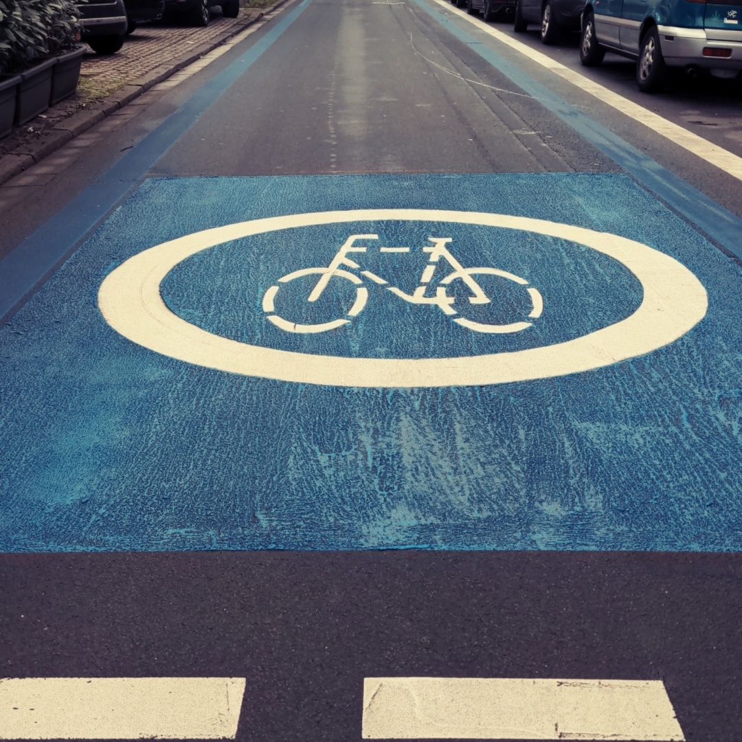 Fahrradstrassenmarkierung.